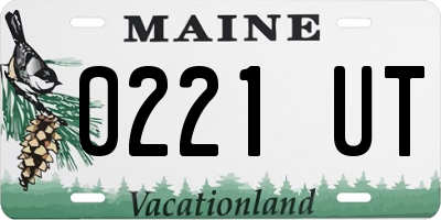 ME license plate 0221UT