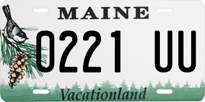 ME license plate 0221UU