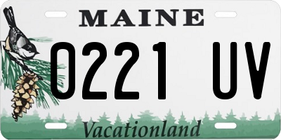 ME license plate 0221UV