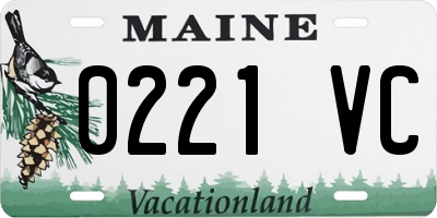 ME license plate 0221VC