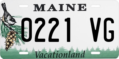 ME license plate 0221VG