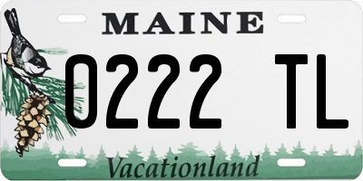 ME license plate 0222TL