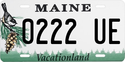 ME license plate 0222UE
