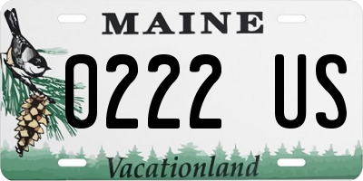 ME license plate 0222US