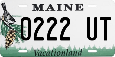 ME license plate 0222UT