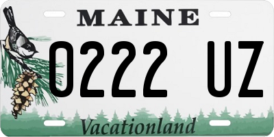 ME license plate 0222UZ