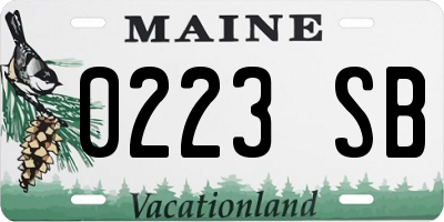 ME license plate 0223SB