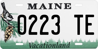 ME license plate 0223TE