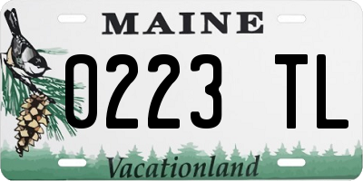 ME license plate 0223TL