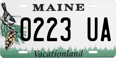 ME license plate 0223UA