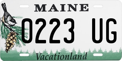 ME license plate 0223UG