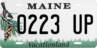 ME license plate 0223UP