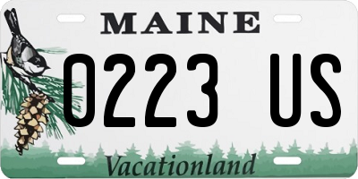 ME license plate 0223US