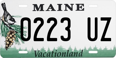 ME license plate 0223UZ