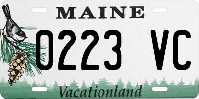 ME license plate 0223VC
