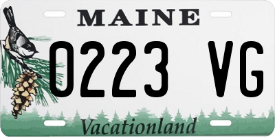 ME license plate 0223VG