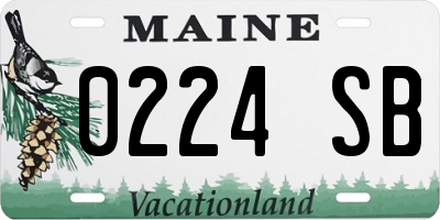 ME license plate 0224SB