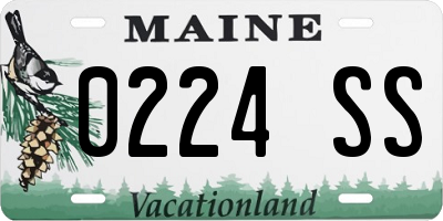 ME license plate 0224SS