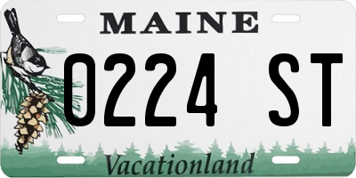 ME license plate 0224ST