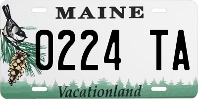 ME license plate 0224TA
