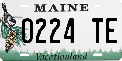 ME license plate 0224TE