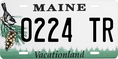ME license plate 0224TR