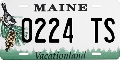 ME license plate 0224TS
