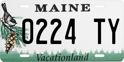 ME license plate 0224TY