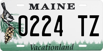 ME license plate 0224TZ
