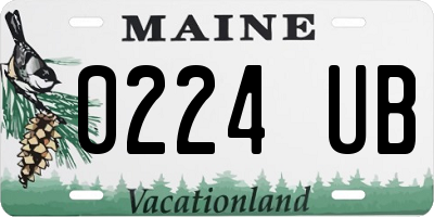 ME license plate 0224UB