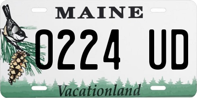 ME license plate 0224UD