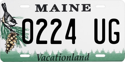 ME license plate 0224UG