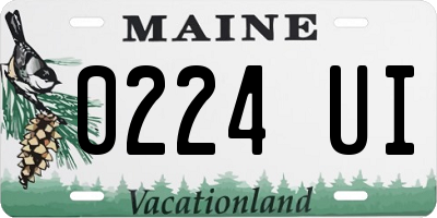 ME license plate 0224UI