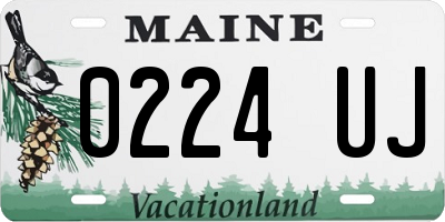 ME license plate 0224UJ