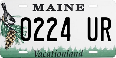 ME license plate 0224UR