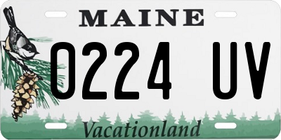 ME license plate 0224UV