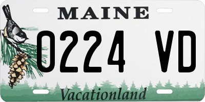 ME license plate 0224VD