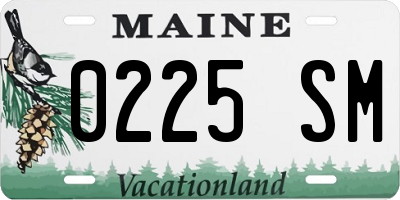 ME license plate 0225SM