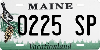 ME license plate 0225SP