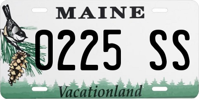 ME license plate 0225SS