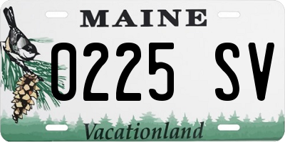ME license plate 0225SV