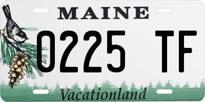 ME license plate 0225TF