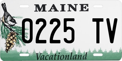 ME license plate 0225TV