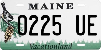 ME license plate 0225UE