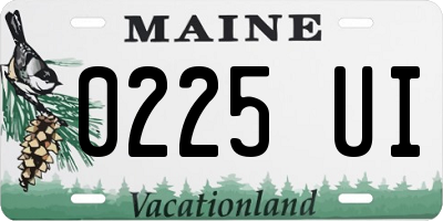 ME license plate 0225UI