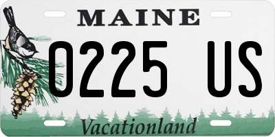 ME license plate 0225US