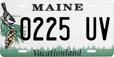 ME license plate 0225UV