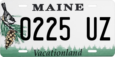 ME license plate 0225UZ