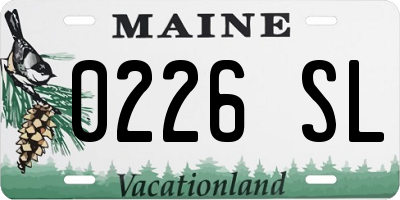 ME license plate 0226SL