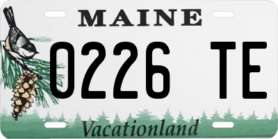 ME license plate 0226TE
